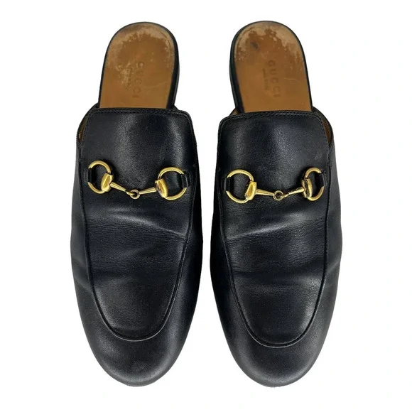 Gucci Princetown black leather bit loafer mules that fit like a 7 - Picture 2 of 9